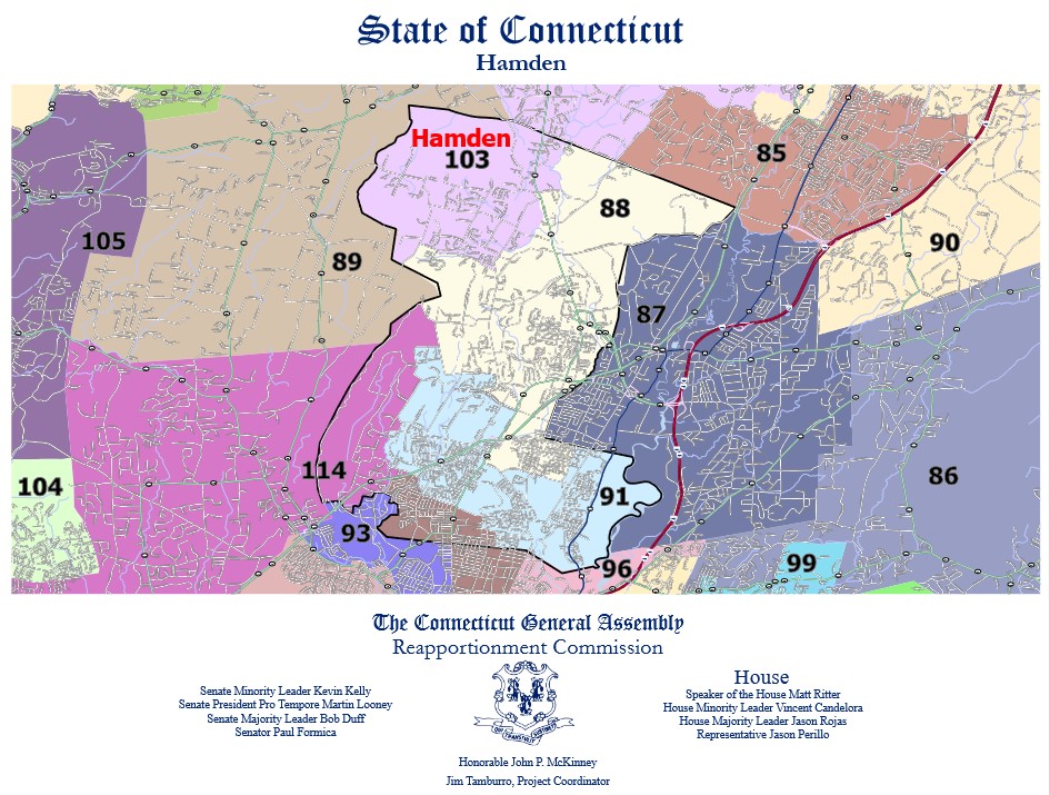 What redistricting looks like in Hamden Connecticut House Democrats